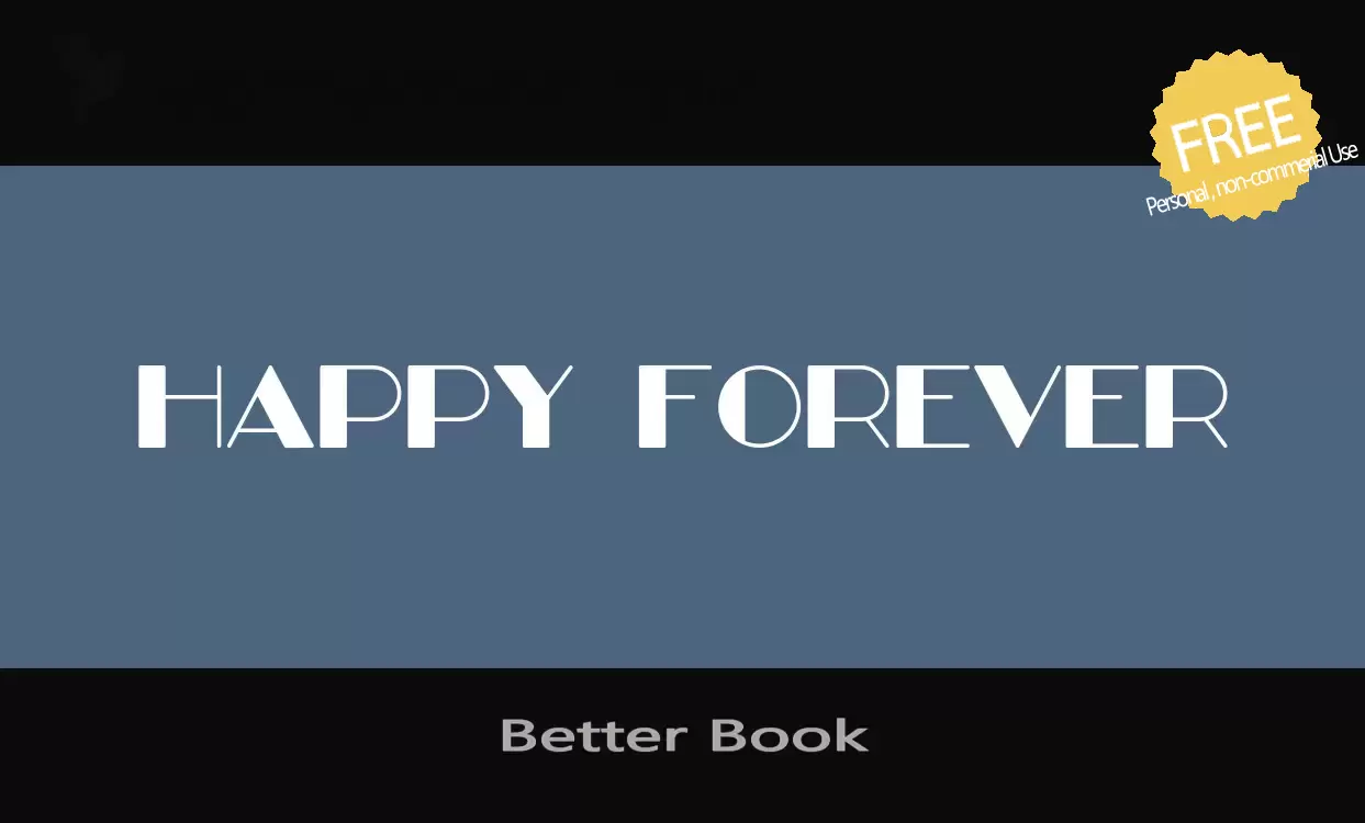 「Better-Book」字体效果图