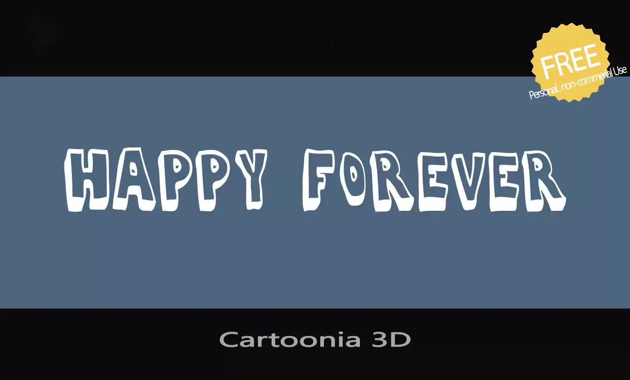 Font Sample of Cartoonia-3D