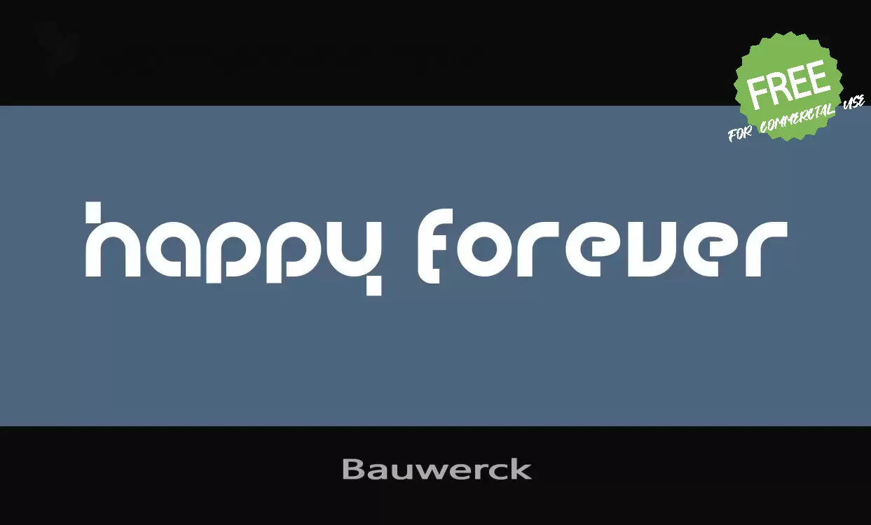 Font Sample of Bauwerck