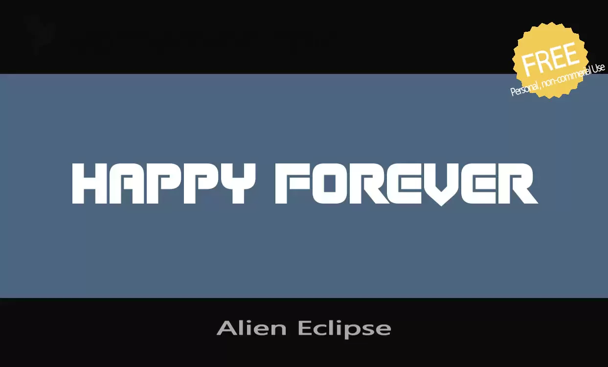 Font Sample of Alien-Eclipse