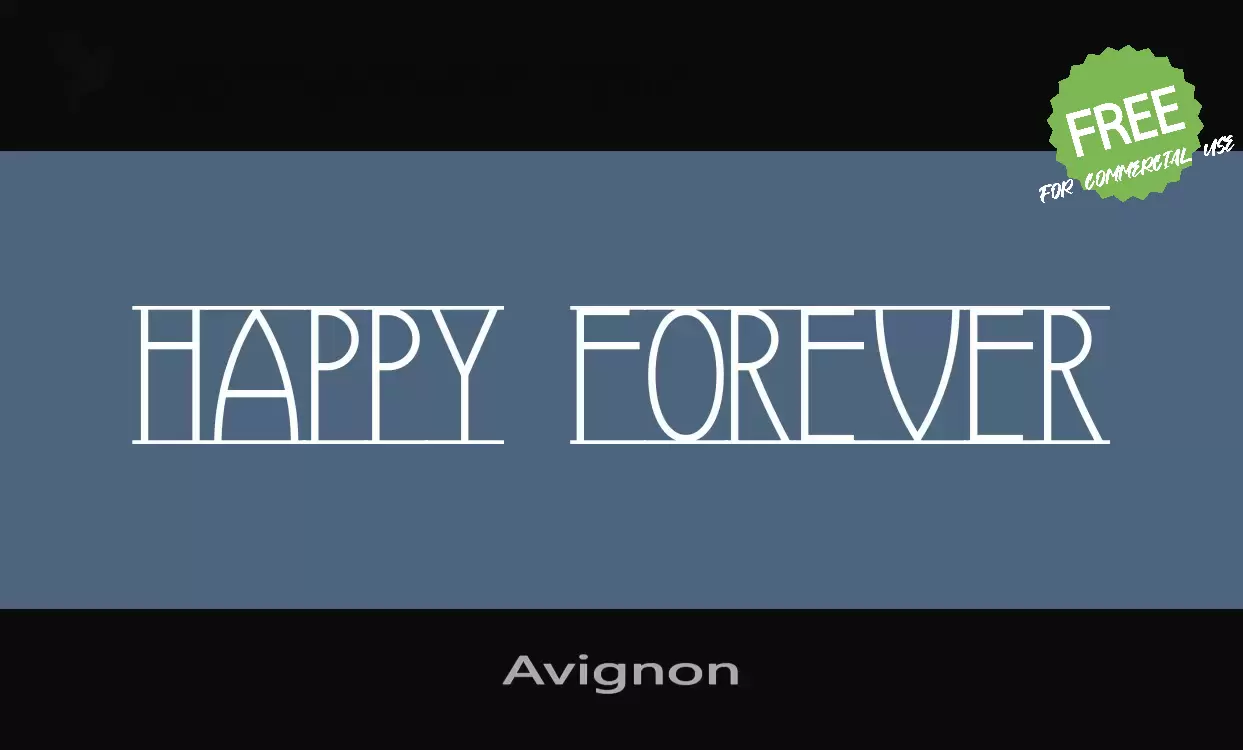 Font Sample of Avignon