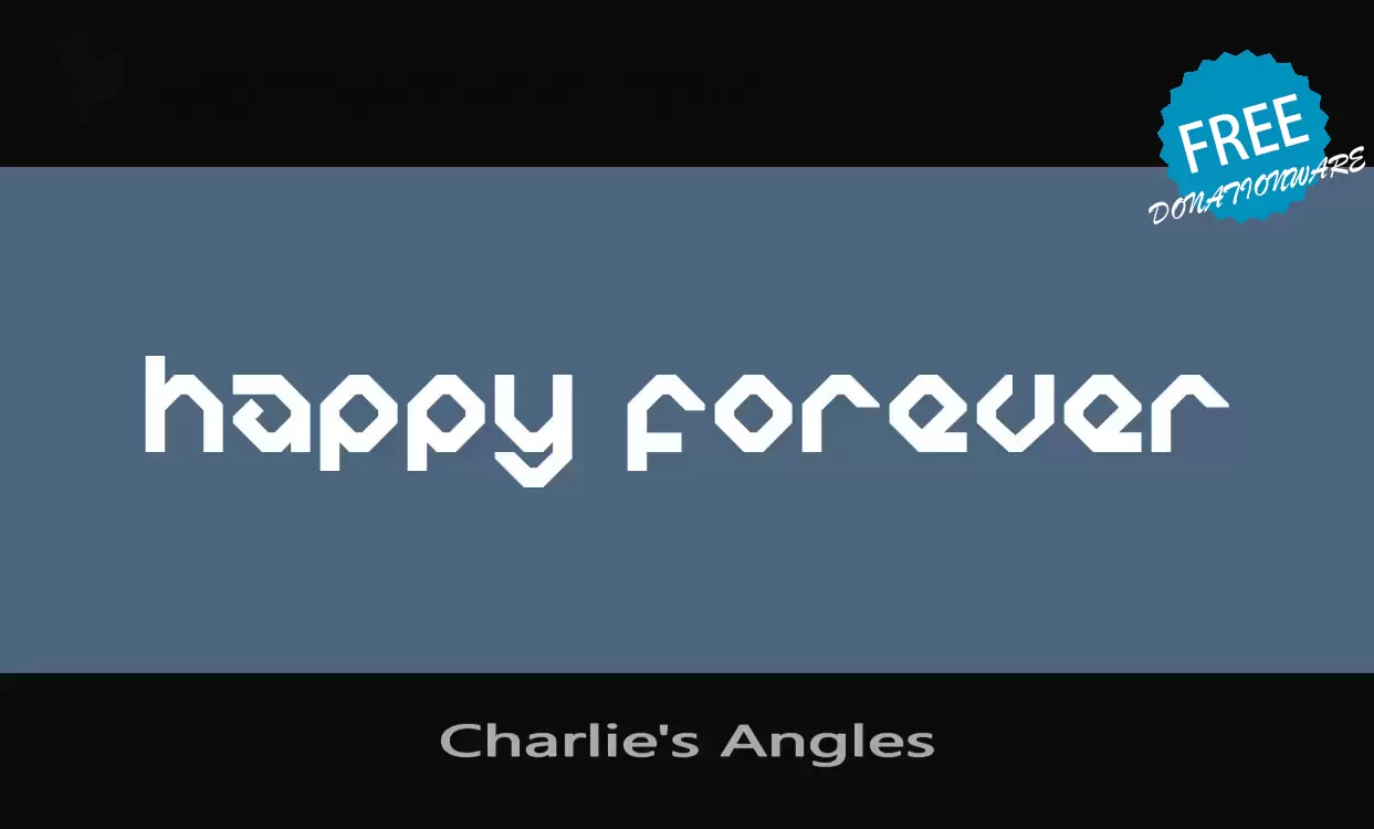 Font Sample of Charlie's-Angles