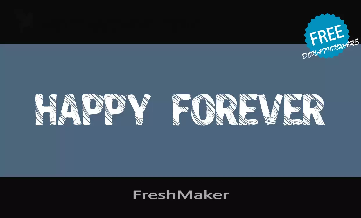 Font Sample of FreshMaker