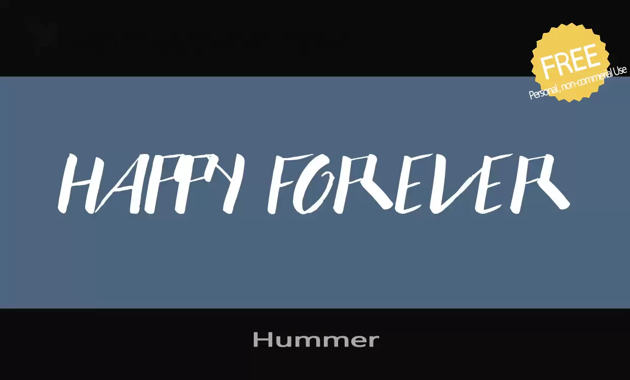 Font Sample of Hummer