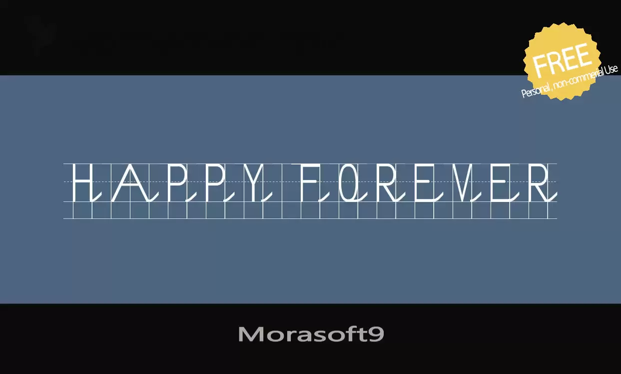 「Morasoft9」字体效果图