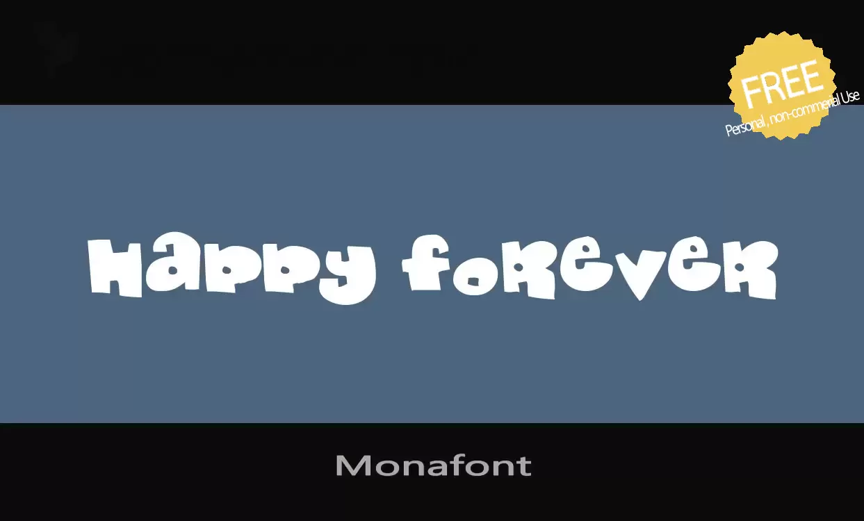 「Monafont」字体效果图