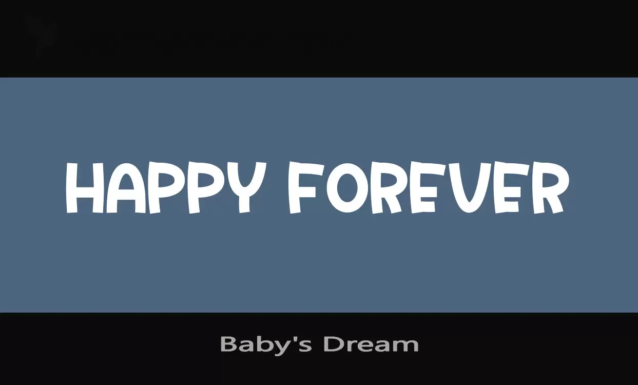 「Baby's-Dream」字体效果图