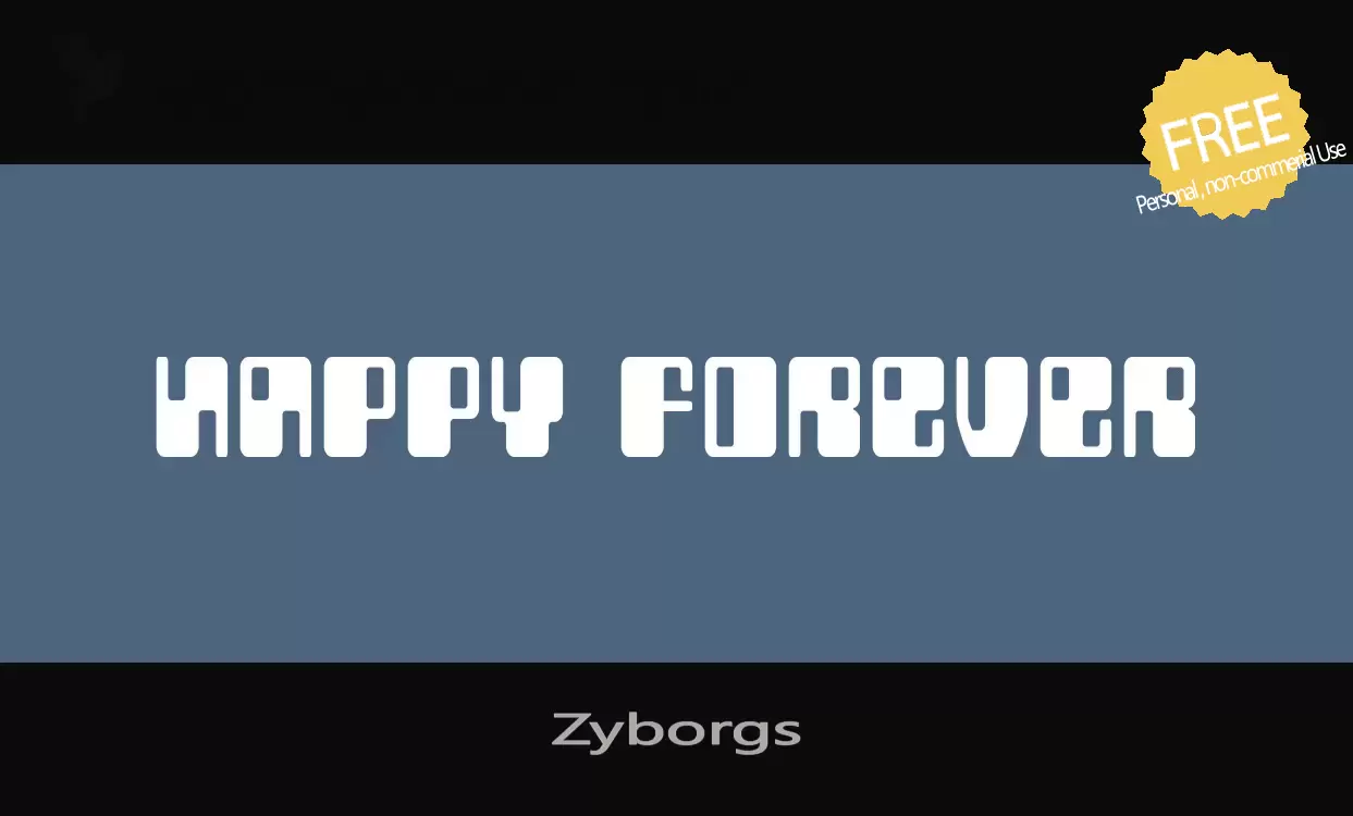 Font Sample of Zyborgs