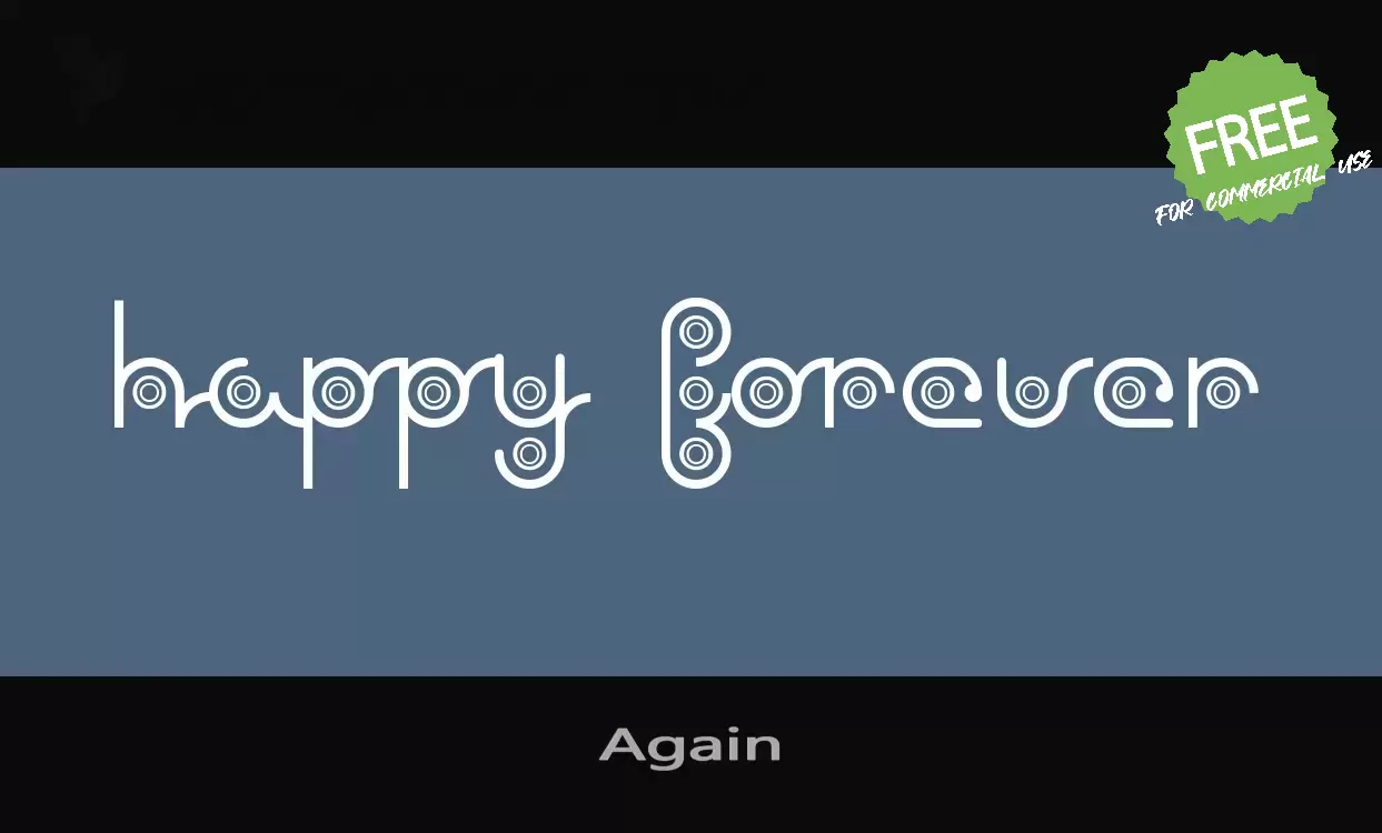 Font Sample of Again