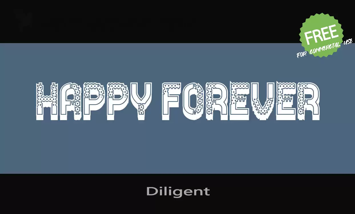 「Diligent」字体效果图