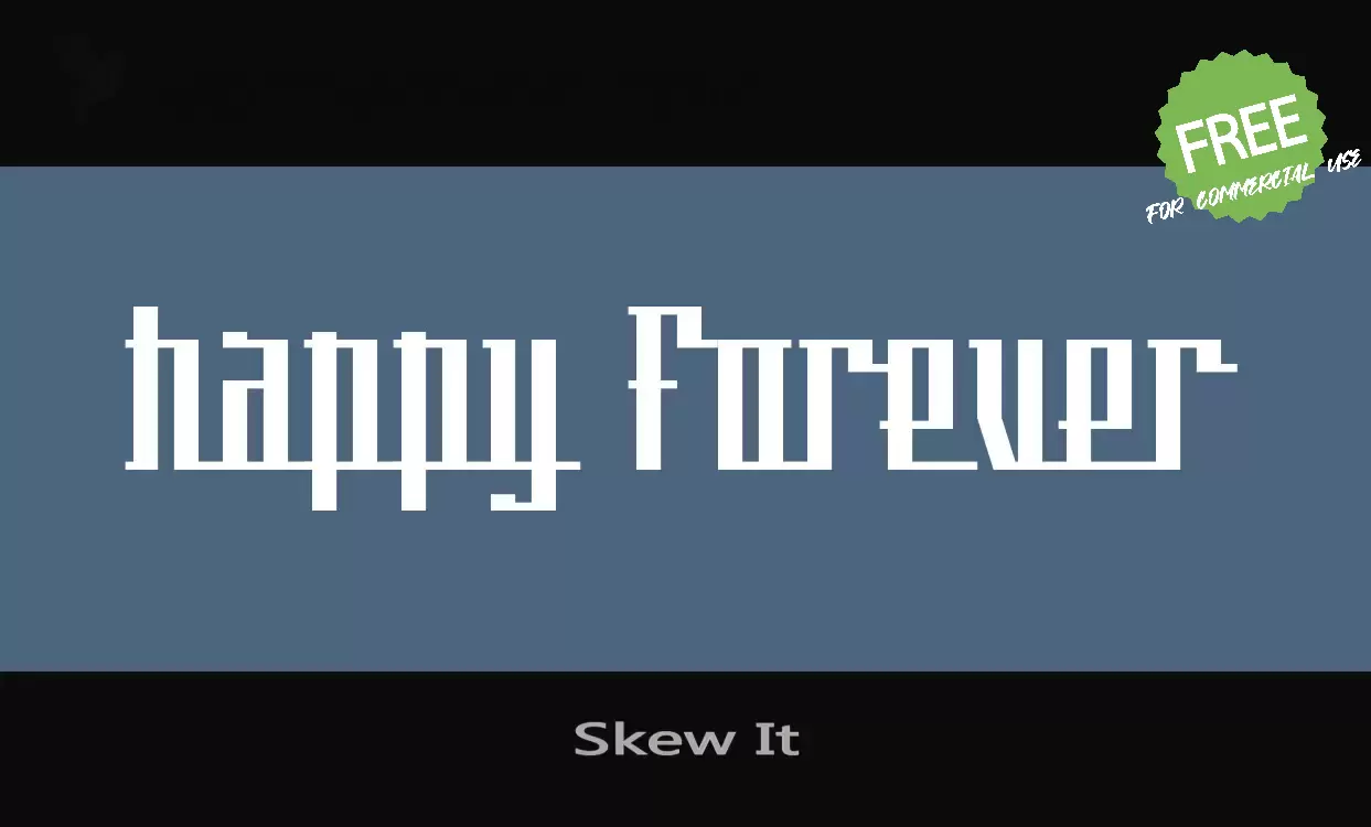 Font Sample of Skew-It