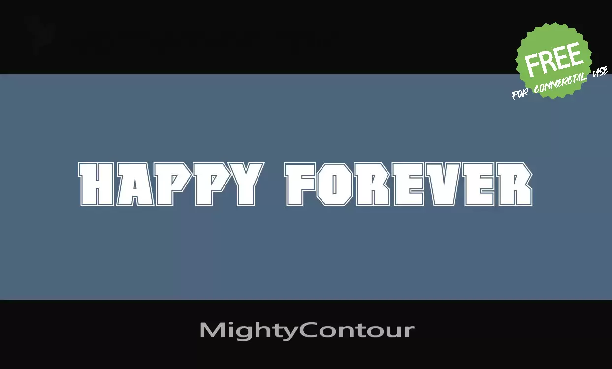 「MightyContour」字体效果图