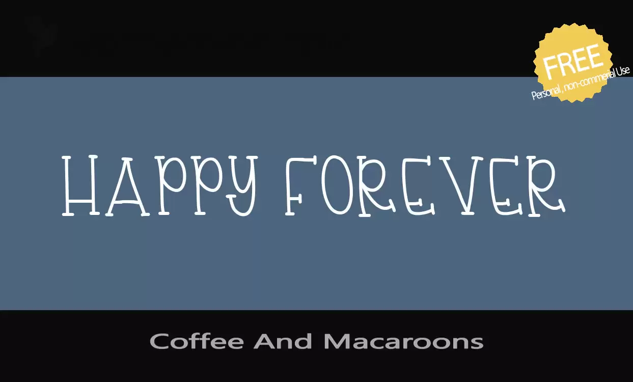 Font Sample of Coffee-And-Macaroons