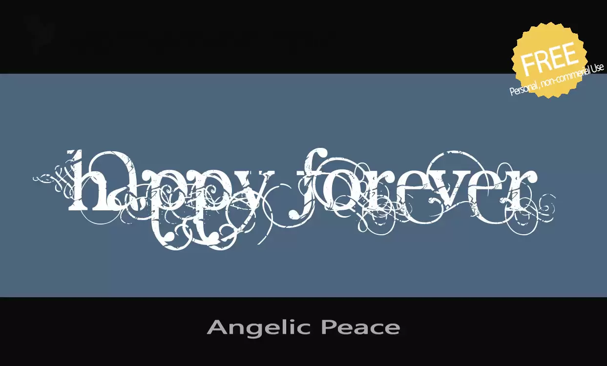 Font Sample of Angelic-Peace