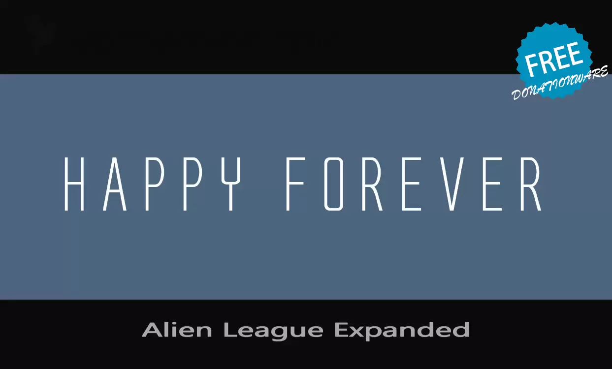 Font Sample of Alien-League-Expanded