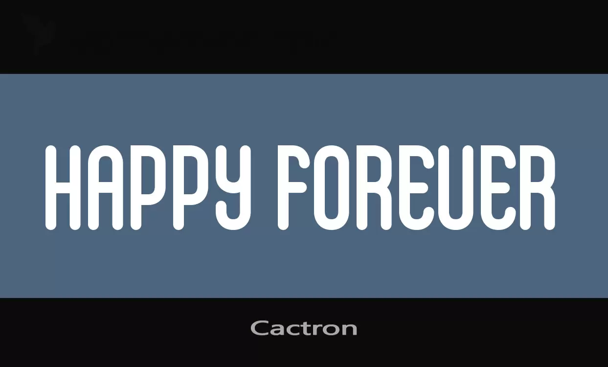 Font Sample of Cactron