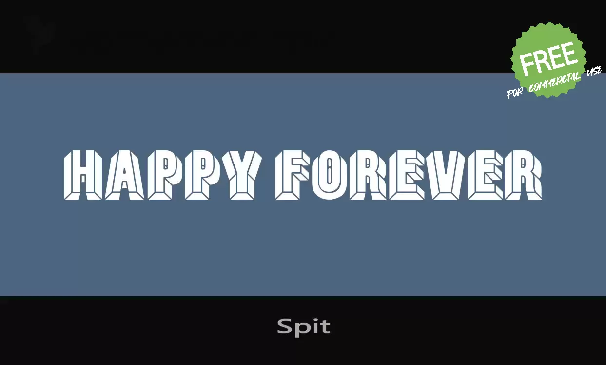 Font Sample of Spit