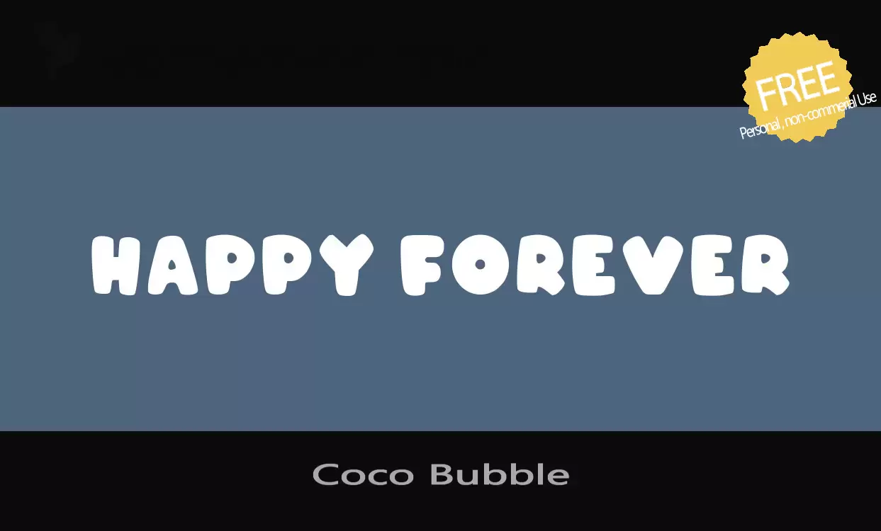 Font Sample of Coco-Bubble