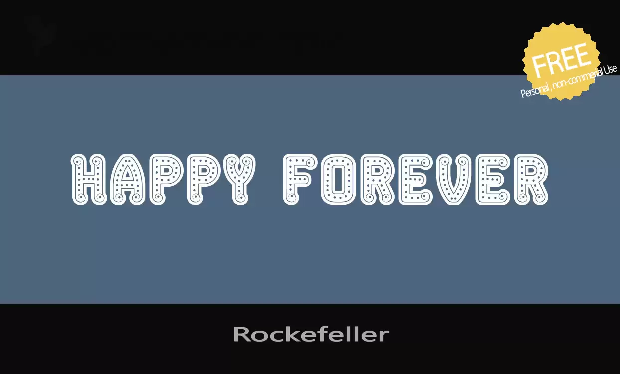 「Rockefeller」字体效果图