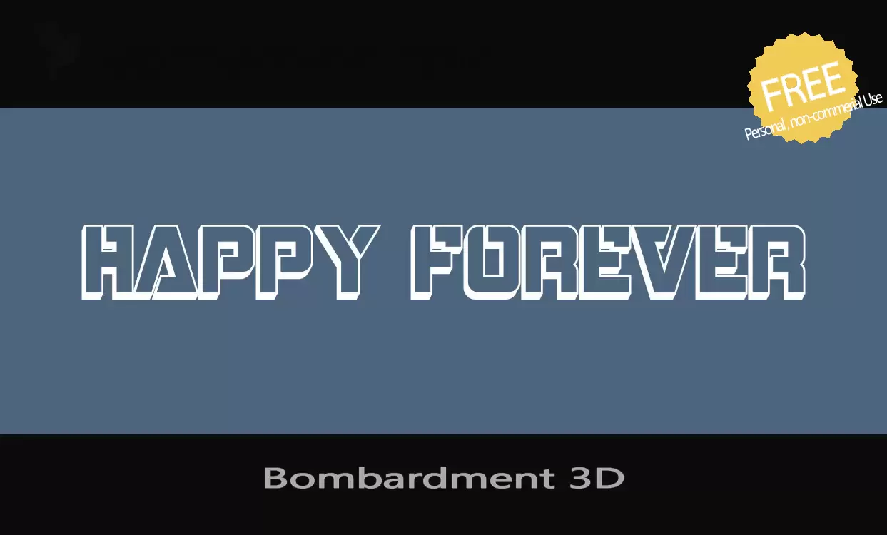 「Bombardment-3D」字体效果图