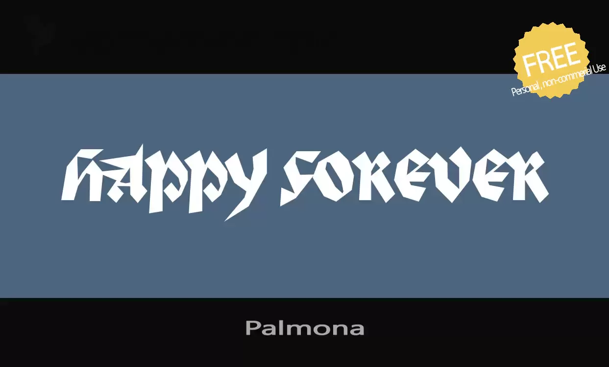 Font Sample of Palmona