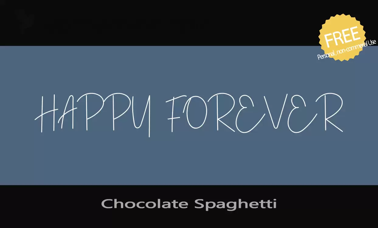 Font Sample of Chocolate-Spaghetti