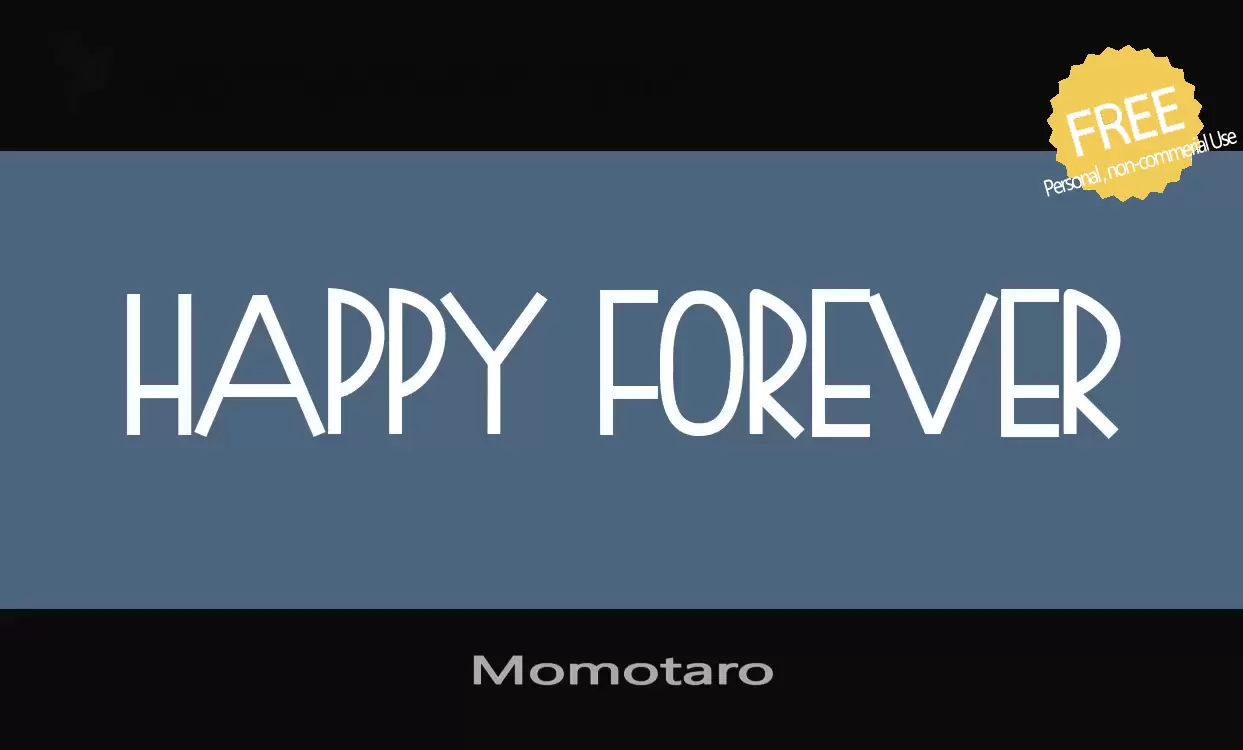 Font Sample of Momotaro