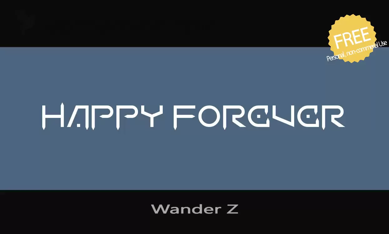 「Wander-Z」字体效果图