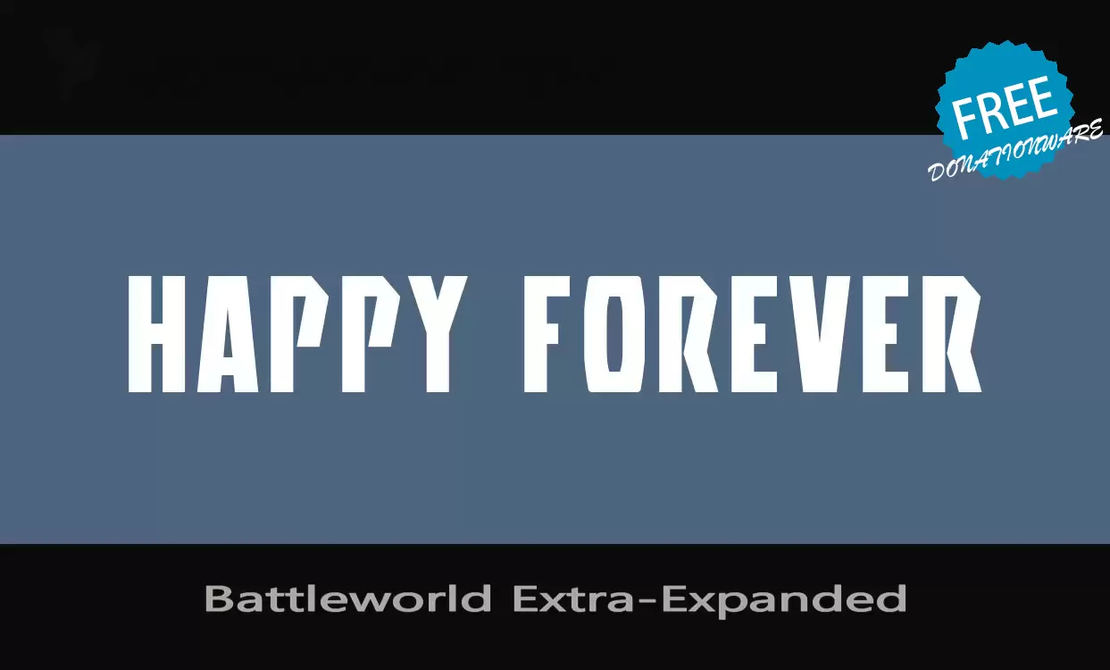 Font Sample of Battleworld-Extra-Expanded