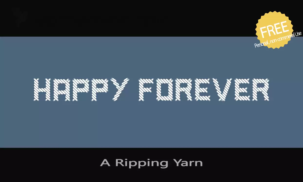 Font Sample of A-Ripping-Yarn