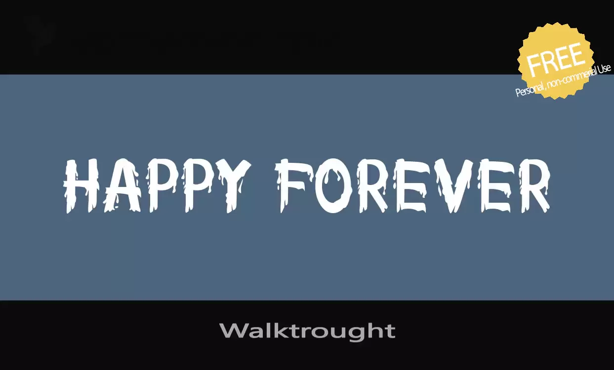 「Walktrought」字体效果图