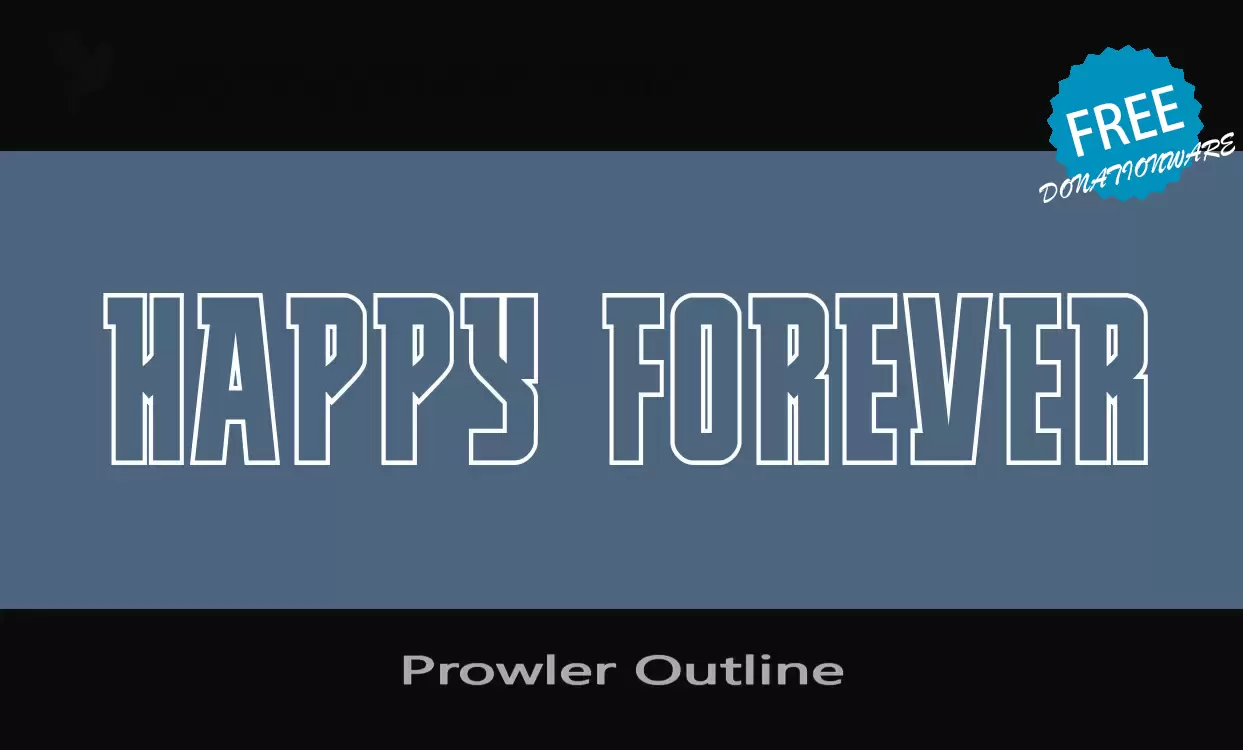 Font Sample of Prowler-Outline