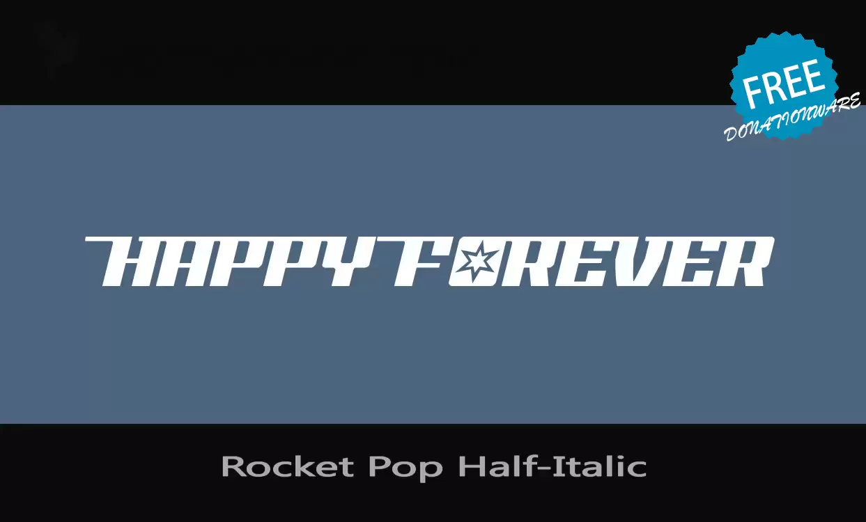 「Rocket-Pop-Half-Italic」字体效果图