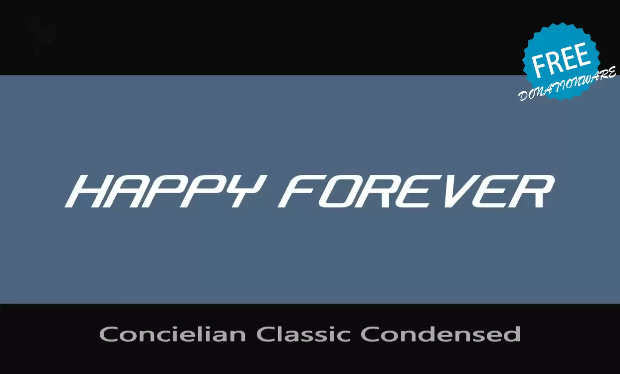 「Concielian-Classic-Condensed」字体效果图