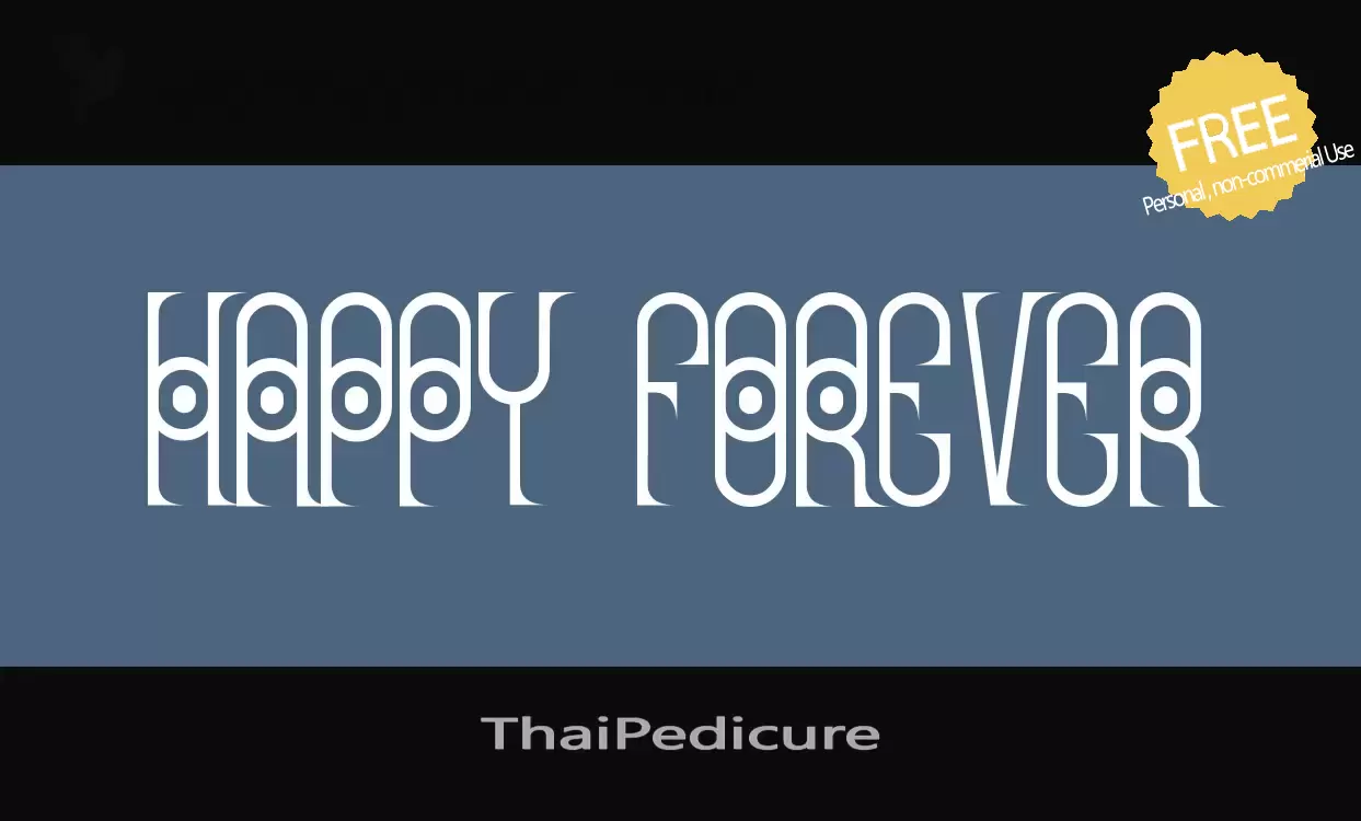 Font Sample of ThaiPedicure