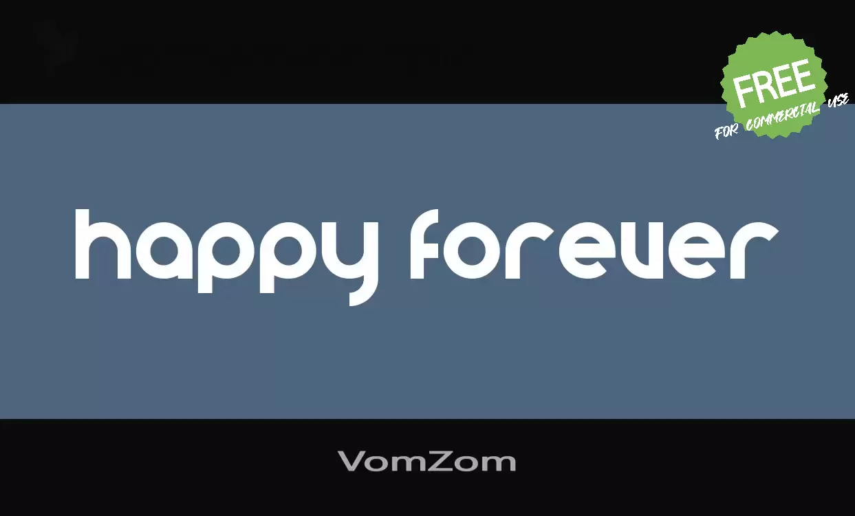 Font Sample of VomZom