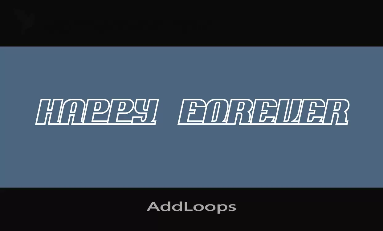 「AddLoops」字体效果图