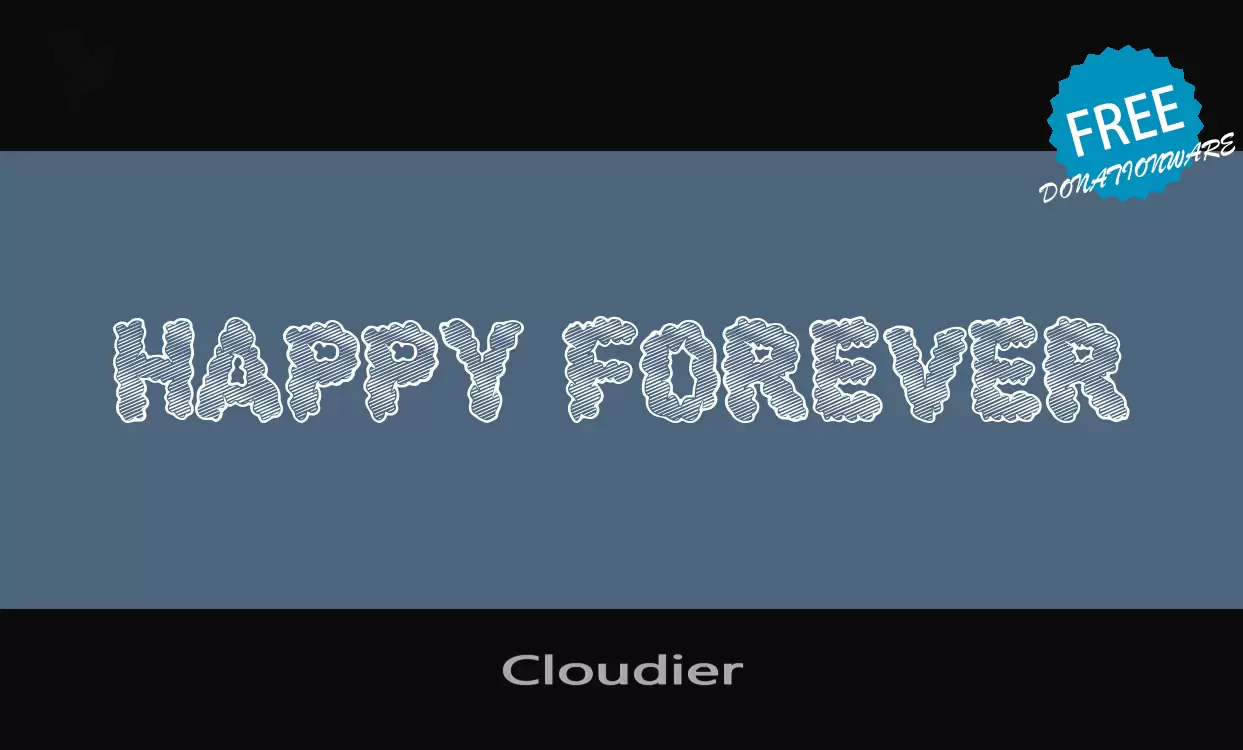 「Cloudier」字体效果图