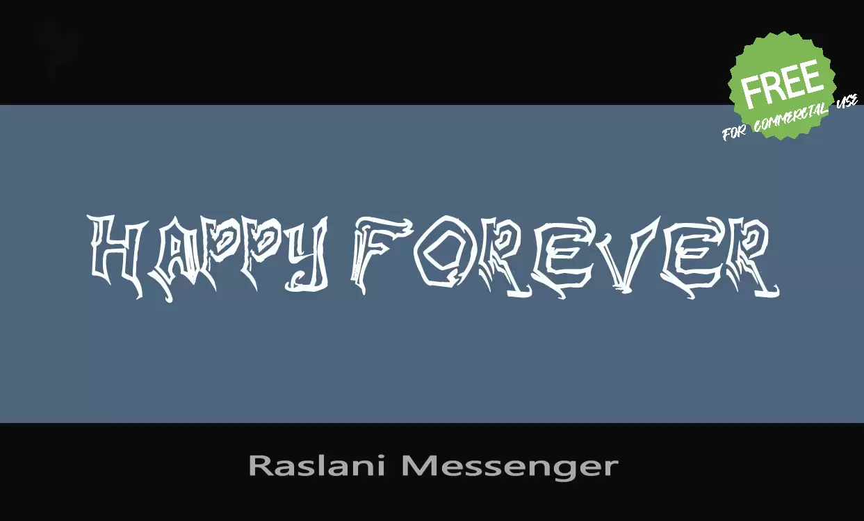 Font Sample of Raslani-Messenger