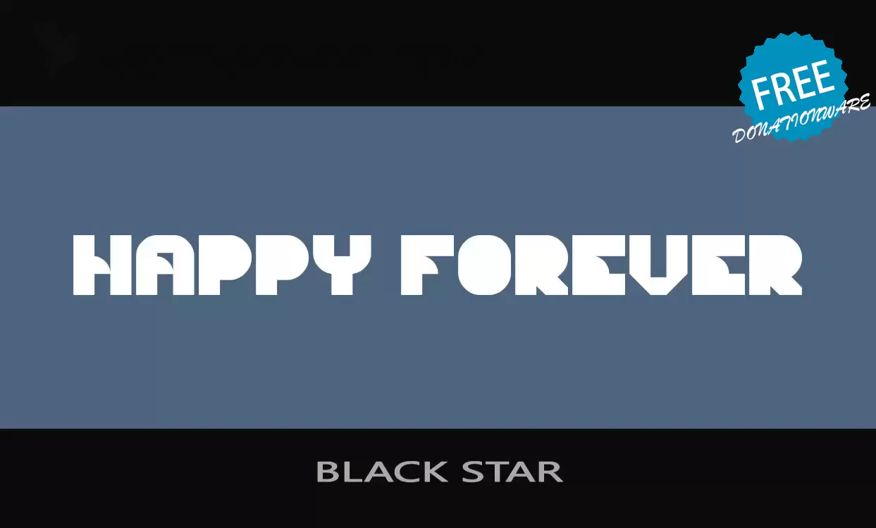 Font Sample of BLACK-STAR