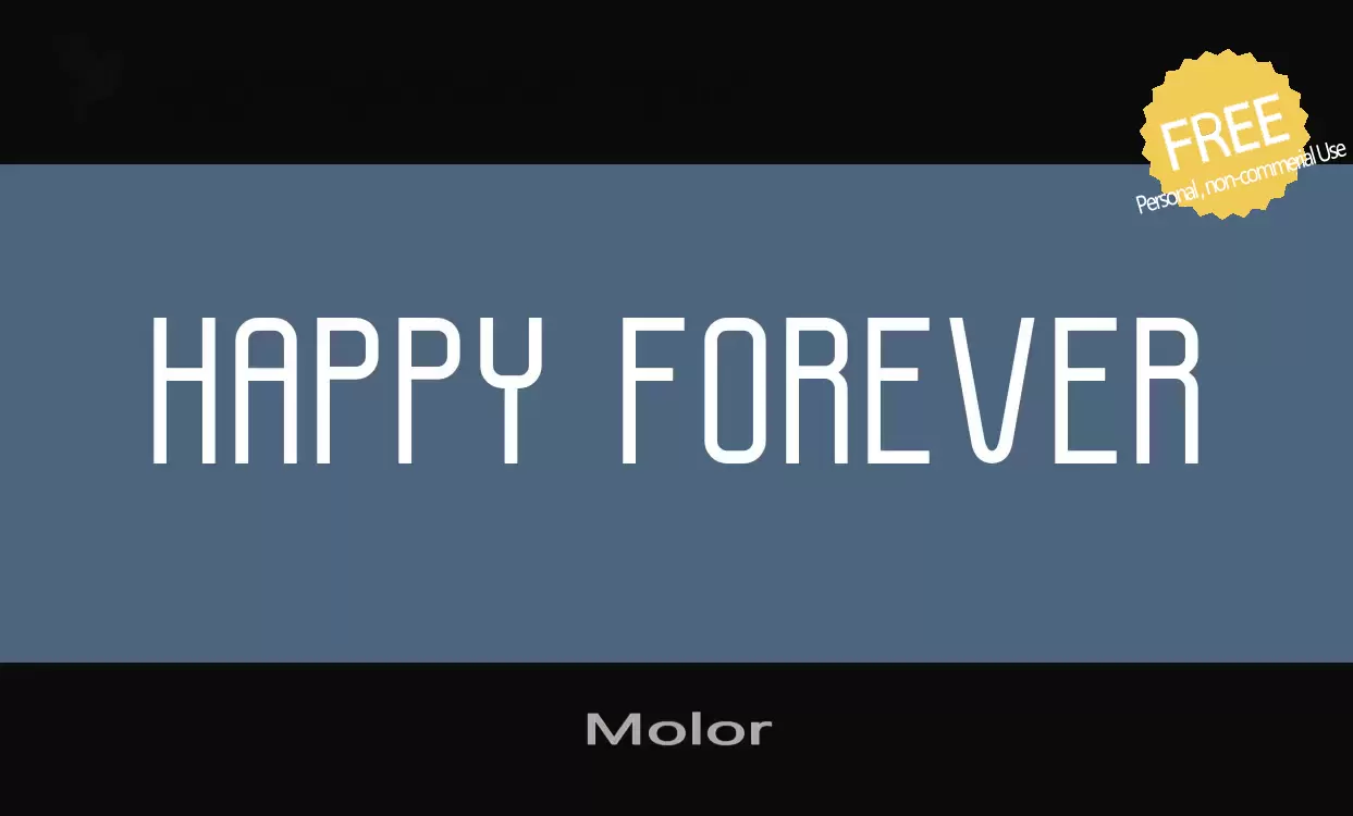 Font Sample of Molor