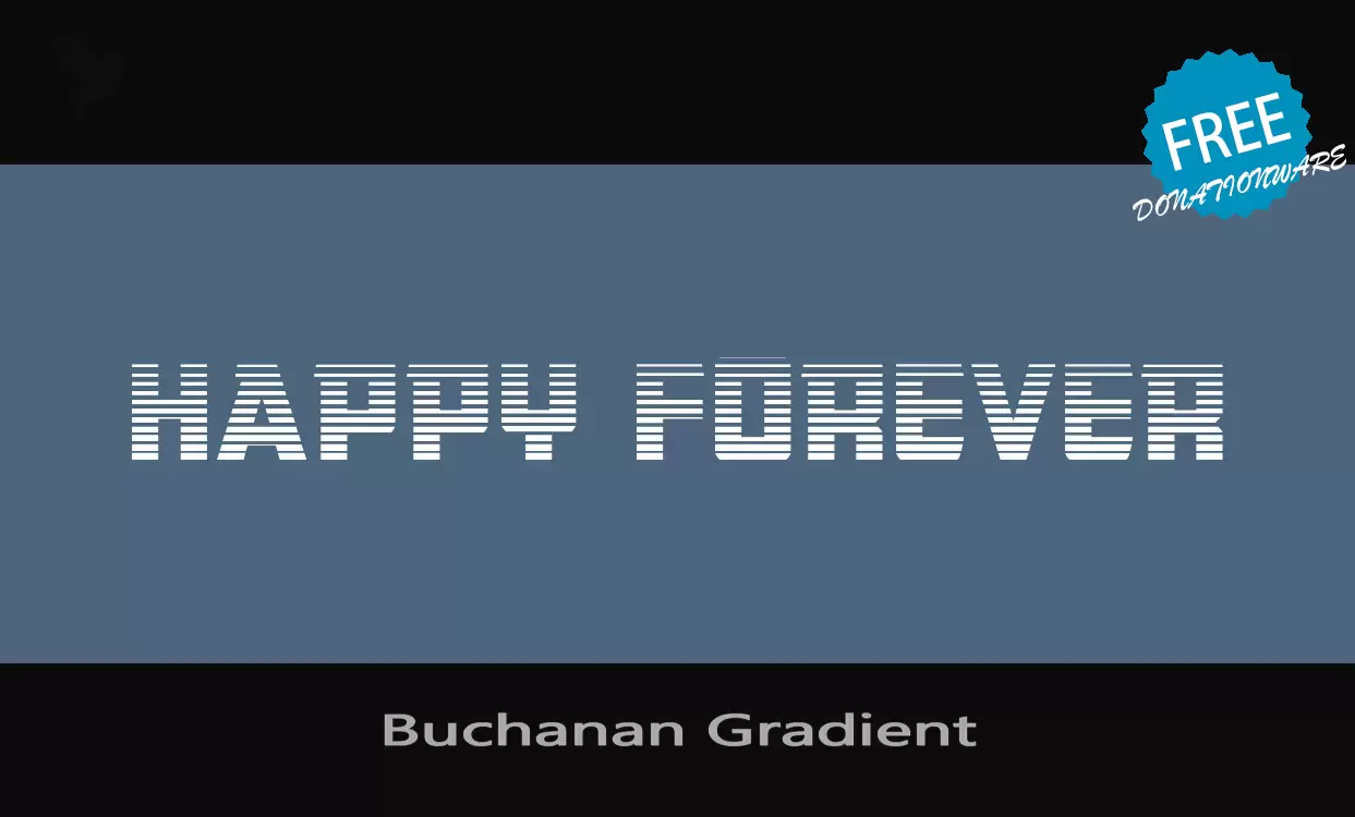 Font Sample of Buchanan-Gradient