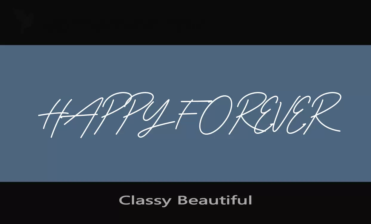 Font Sample of Classy-Beautiful