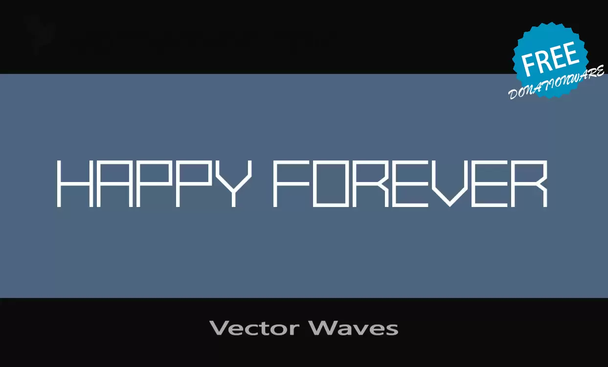 Font Sample of Vector-Waves