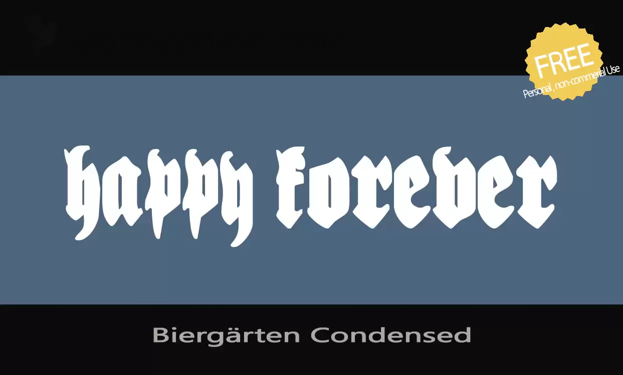 Font Sample of Biergärten-Condensed