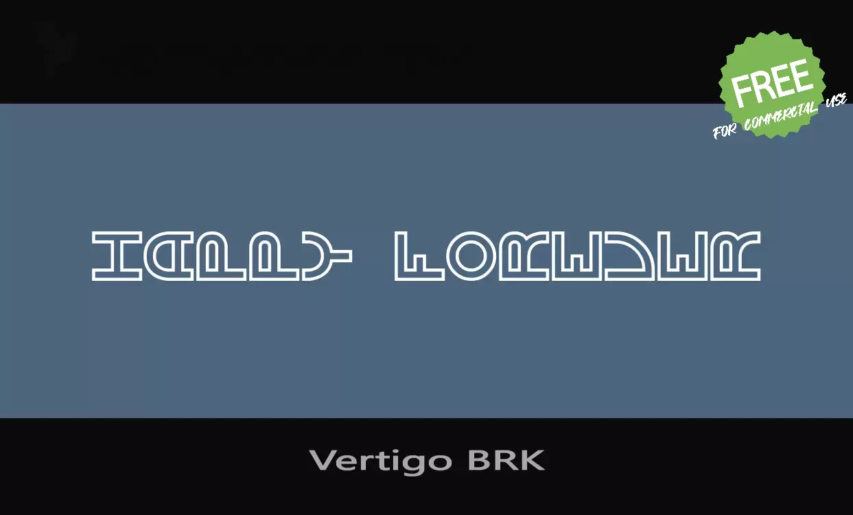 Font Sample of Vertigo-BRK