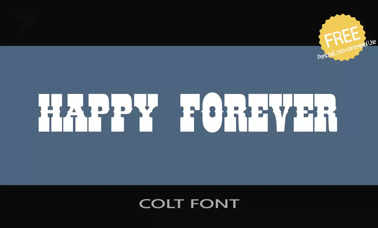 「COLT-FONT」字体效果图