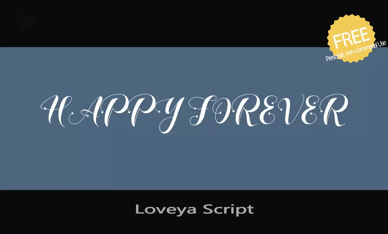 Font Sample of Loveya-Script