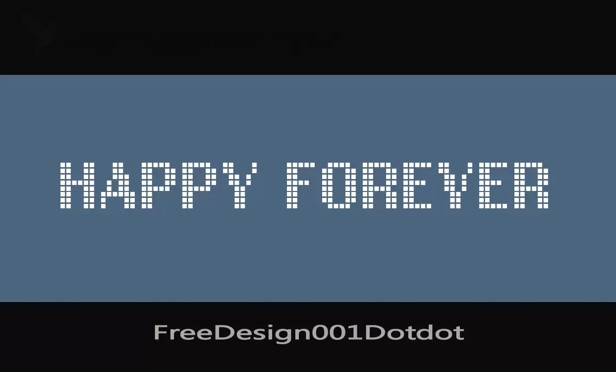 Font Sample of FreeDesign001Dotdot