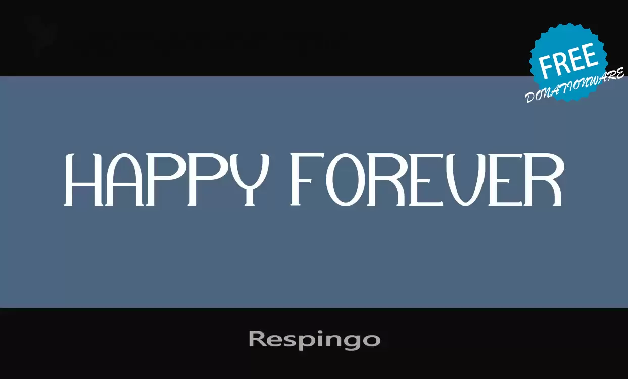 Font Sample of Respingo